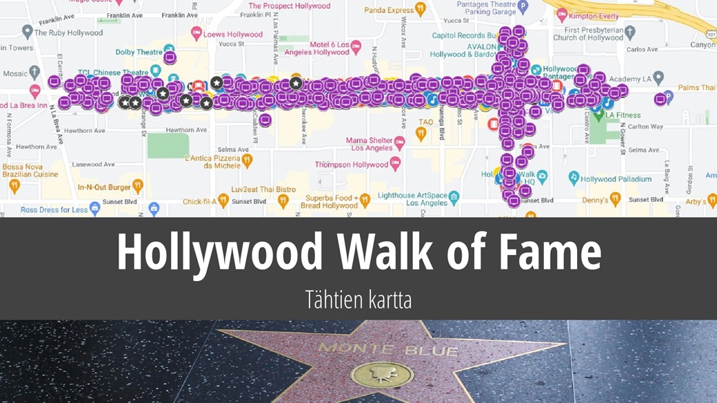 Hollywood Walk of Fame – täydellinen luettelo ja kartta tähdistä | © Pixabay.com