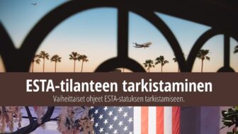 Tarkista ESTA-tila tai päivitä ESTA USA:lle