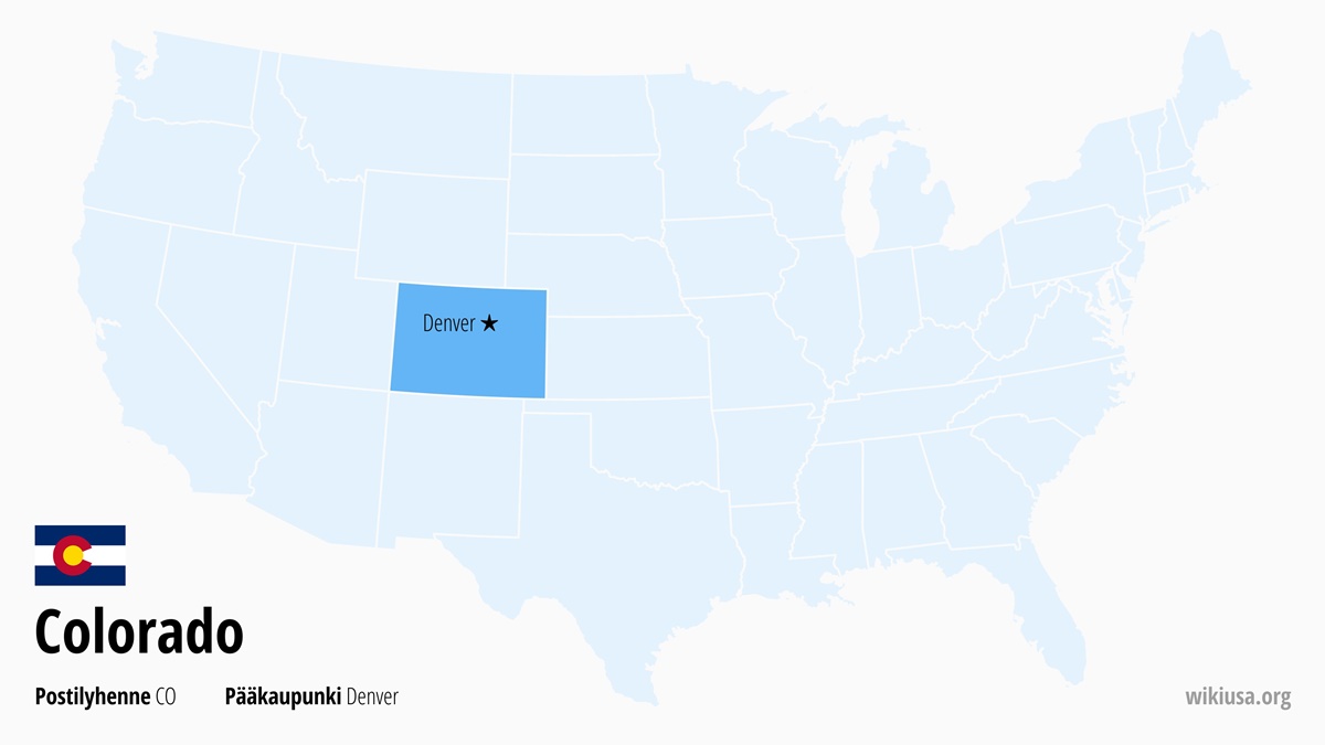 Colorado osavaltion kartta | Missä Colorado sijaitsee? | Colorado (osavaltio) – faktat, sää, matkaopas ja kartta