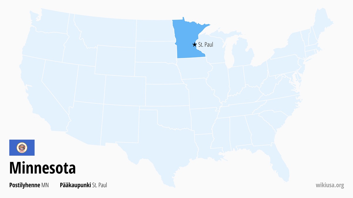 Minnesota osavaltion kartta | Missä Minnesota sijaitsee? | Minnesota (osavaltio) – faktat, kaupungit, sää ja kartta