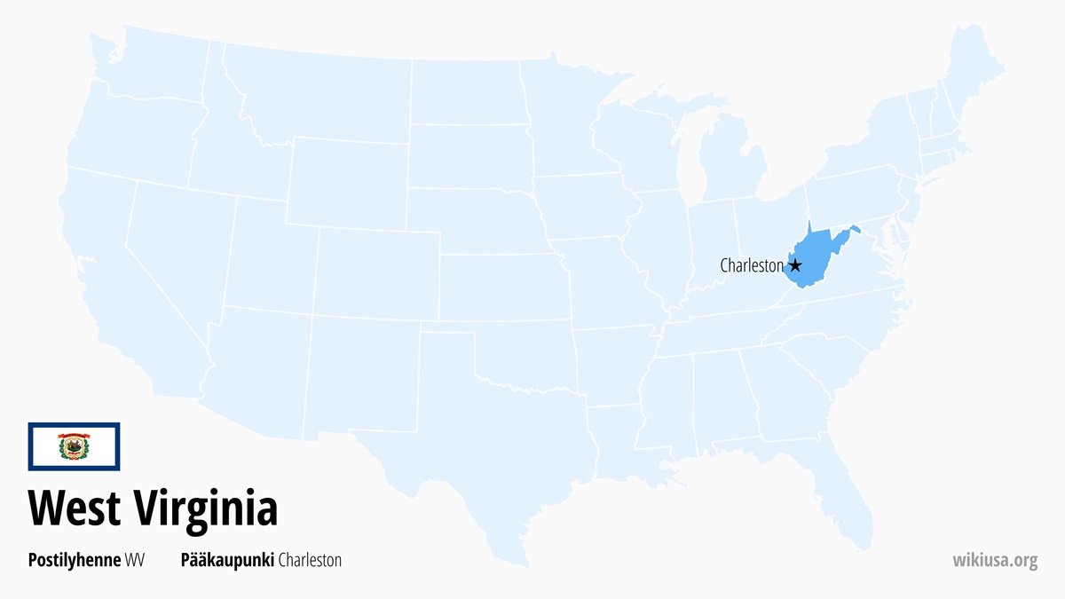 West Virginia osavaltion kartta | Missä West Virginia sijaitsee? | West Virginia (osavaltio) – faktat, sää, matkat ja kartta