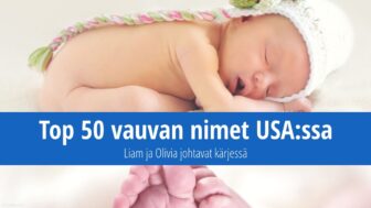 50 suosituinta nimeä USA:ssa – Liam ja Olivia johdossa